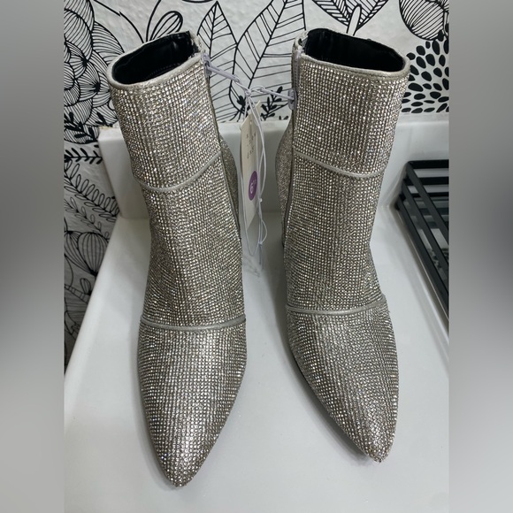 Silver Cailin Rhinestone Ankle Boots - A New Day - Picture 4 of 10